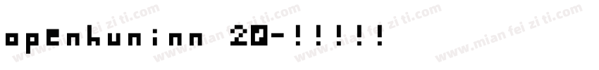 openhuninn 20字体转换